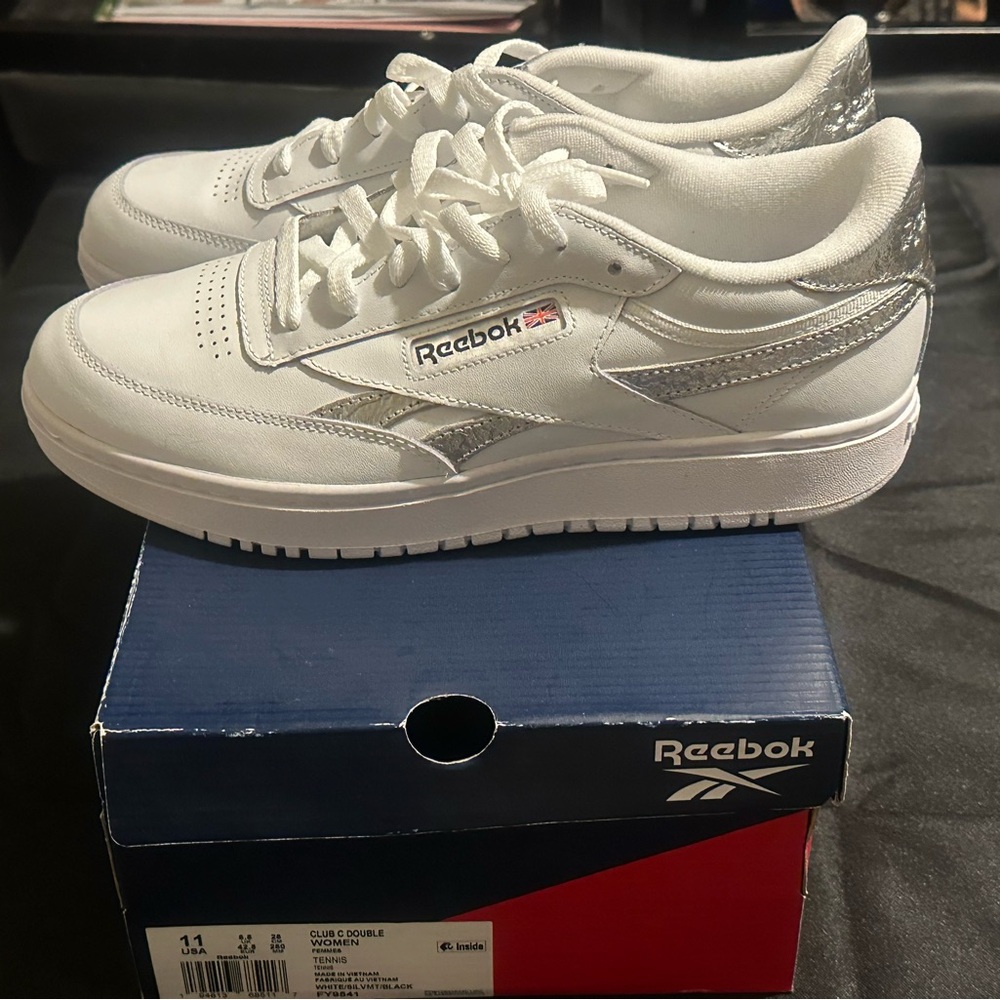 Club C Women’s Reebok Cardi B, Size 11, once worn. With box.
